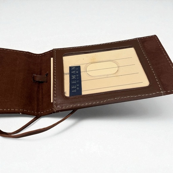Theres No Place Like The Forest Brown Leather Bag Tag Luggage Tag Wake Forest - Picture 5 of 6